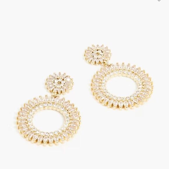 Crystal sunburst drop earrings J.Crew Factory - Picture 1 of 3
